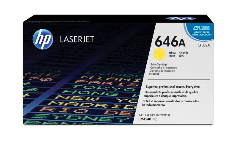HP CF032A/646A Toner cartridge yellow. 12.5K pages/5% for HP CLJ CM 45