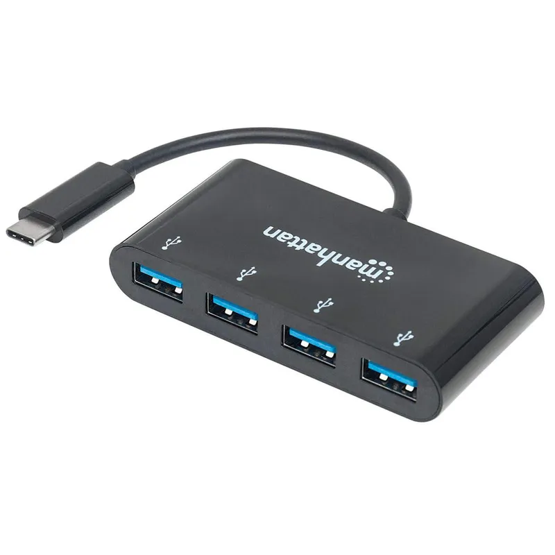 Manhattan USB-C Dock/Hub. Ports (x4): USB-A (x4). 5 Gbps (USB 3.2 Gen1