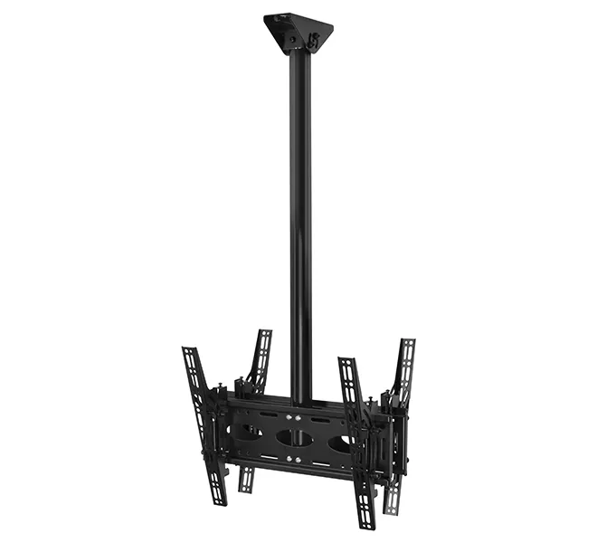 B-Tech Back-to-Back Universal Flat Screen Ceiling Mount with Tilt (VESA 400) - 1.5m 50mm Pole