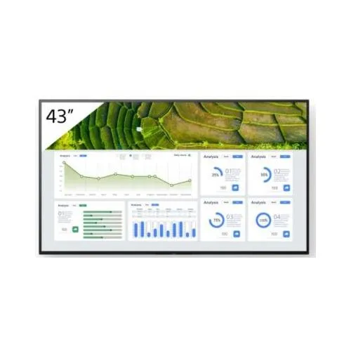 Sony FW-43BZ30L Signage Display Digital signage flat panel 109.2 cm (43") LCD Wi-Fi 440 cd/m 4K Ultra HD Black Android 24/7