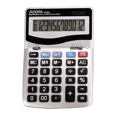 Aurora DT303 calculator Desktop Basic Silver