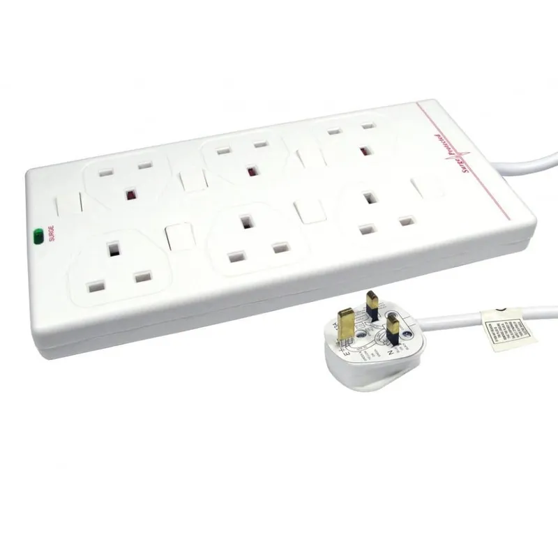 Microconnect GRU006WUK-SWITCH power extension 2 m 6 AC outlet(s) White