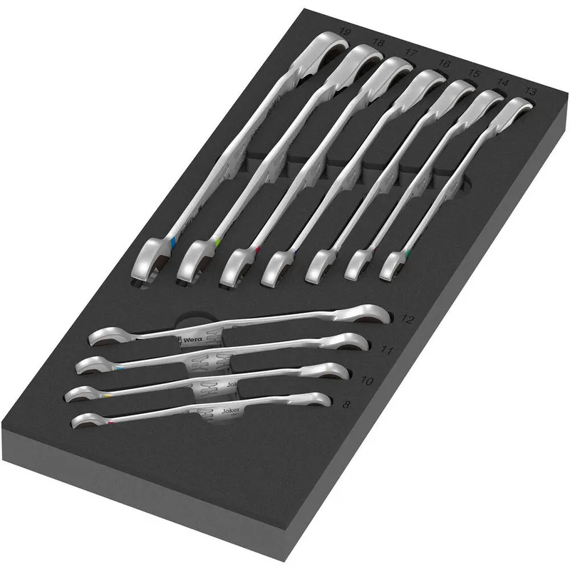 Wera 9733 11 Piece Foam Insert 6001 Joker Switch Spanner Set
