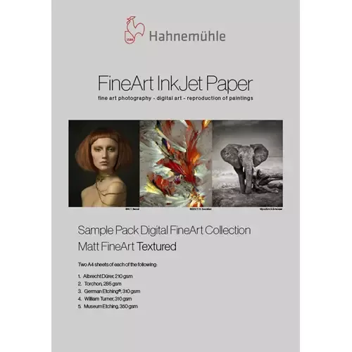 Hahnemhle Sample Pack Matt FineArt Textured Art paper 10 sheets