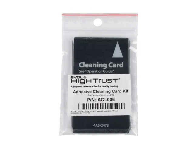 Evolis Avansia Adhesive Cleaning Card Kit. ACL006 (Pack of 5)