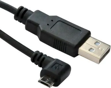 Microconnect USBABMICRO3ANG USB cable USB 2.0 3 m Micro-USB B USB A Bl
