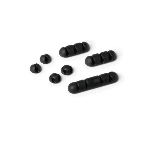 Durable Cavoline Clip Mix Desk Cable holder Black