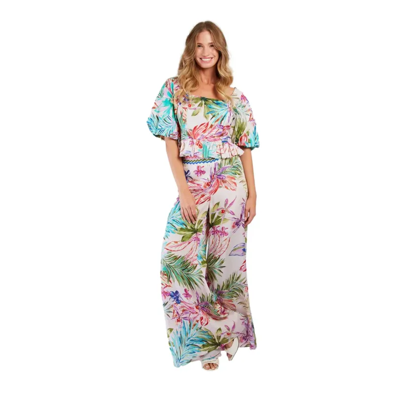 Tropical Palazzo Trousers for Women Derhy Dancing