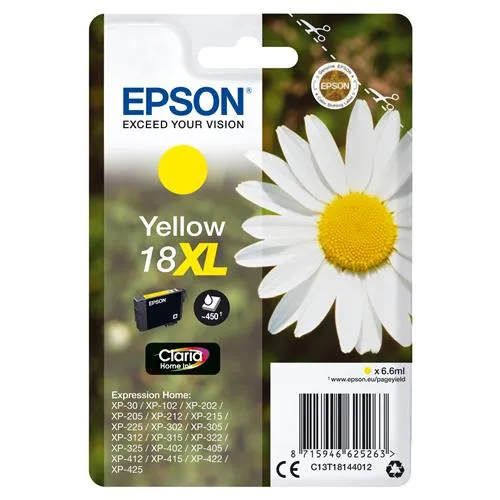 Epson Daisy 18XL Claria Home Single Yellow Ink