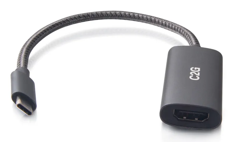 C2G C2G54550 video cable adapter 0.25 m USB Type-C HDMI Black