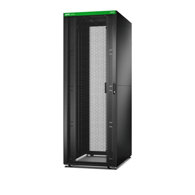 APC Easy Rack 48U Black With Roof Castors Feet 4 Brackets and Side Panels No Bottom 2258H x 800W x 1200D mm