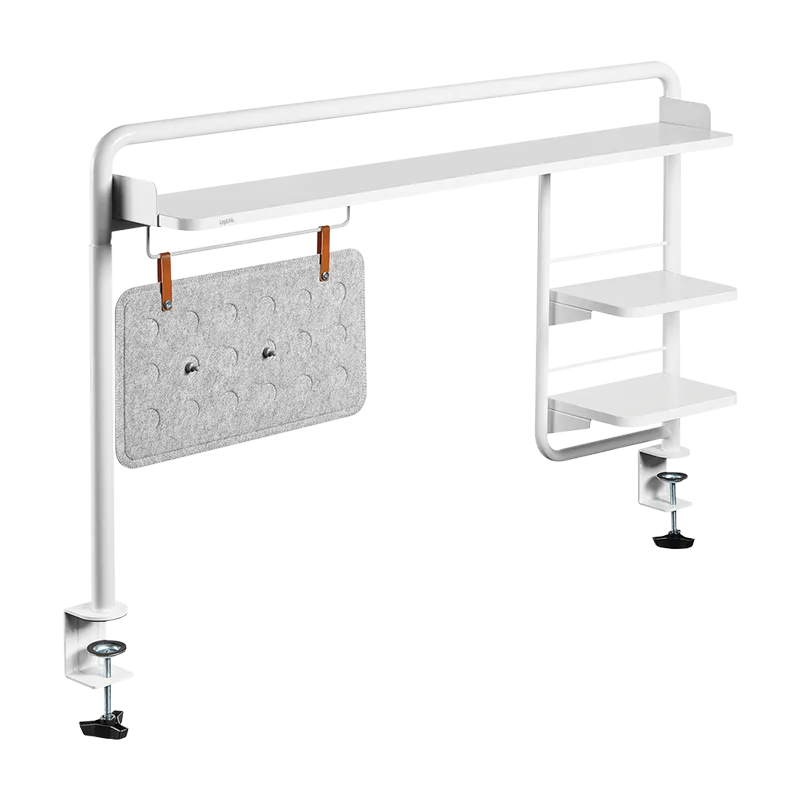 LogiLink Clamp-On Desktop Shelf for 120cm Desktop. white