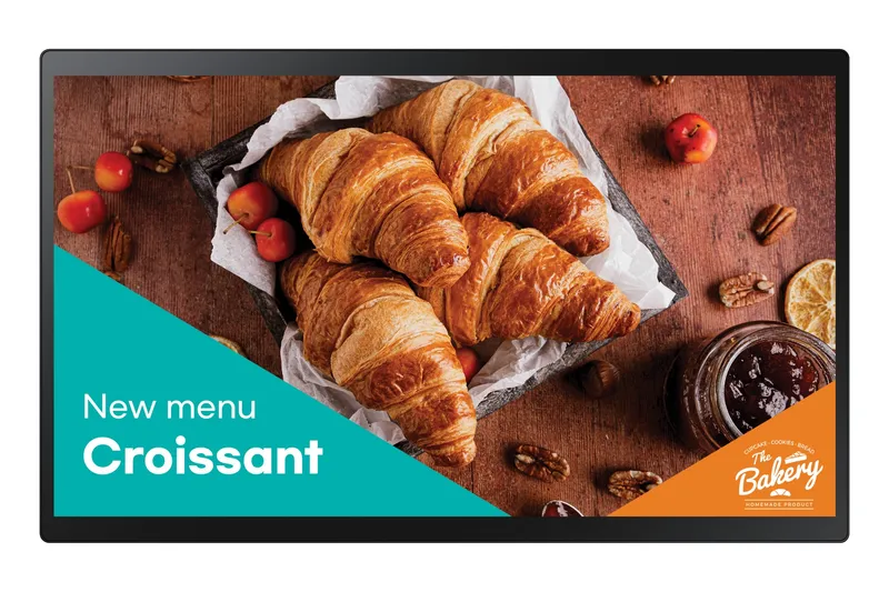 Samsung QB24C-T Digital signage flat panel 61 cm (24") LED Wi-Fi 250 cd/m Full HD Black Touchscreen Built-in processor Tizen 7.0 16/7