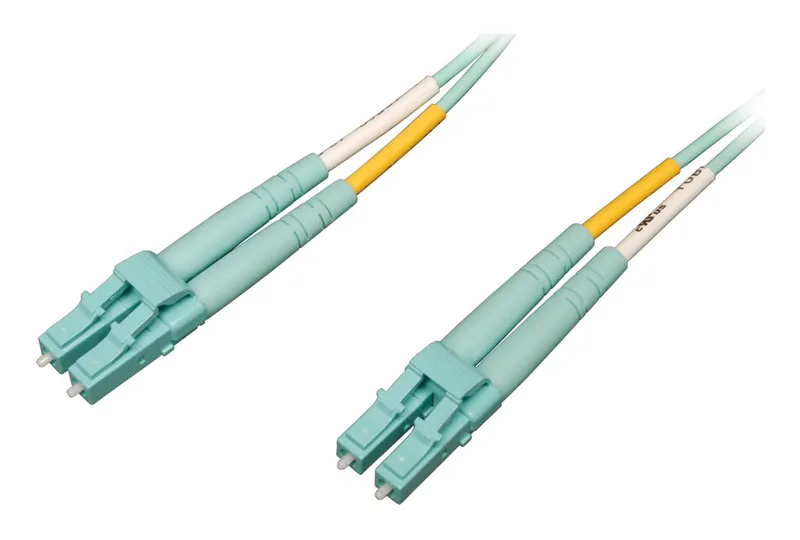 Tripp Lite N820-10M-OM4 10Gb/100Gb Duplex Multimode 50/125 OM4 LSZH Fiber Patch Cable (LC/LC) - Aqua 10M (33 ft.)