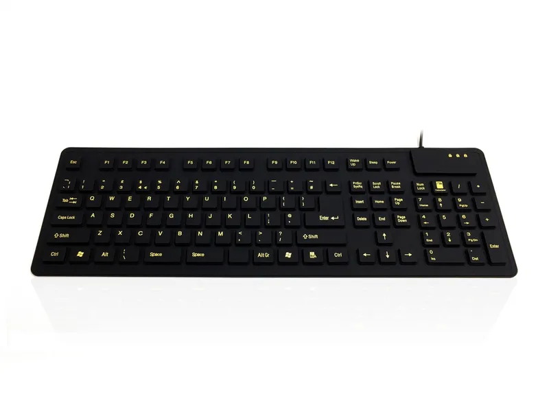Accuratus WP127 V2 keyboard Industrial USB + PS/2 QWERTY UK English Bl
