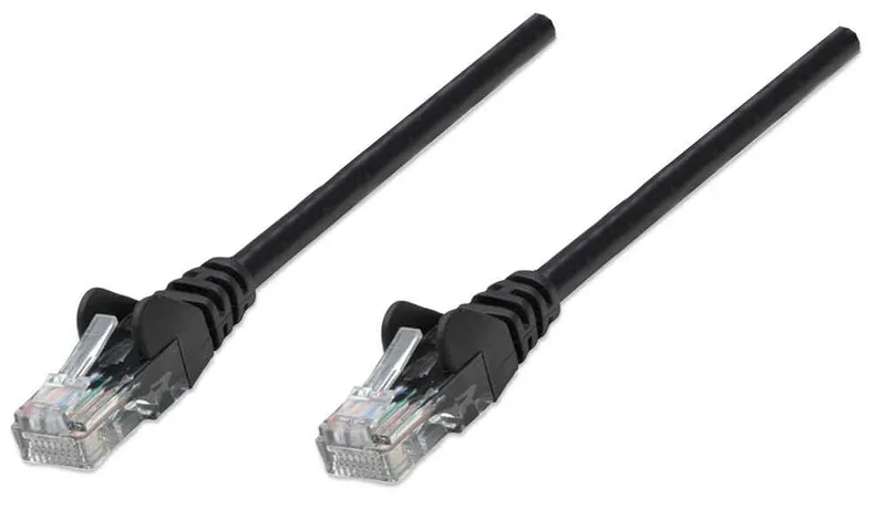 Intellinet Network Patch Cable. Cat5e. 2m. Black. CCA. U/UTP. PVC. RJ4