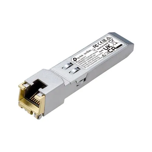TP-Link Omada 1000BASE-T RJ45 SFP Module SPEC: 1000Mbps RJ45 Copper Transceiver Plug and Play with SFP Slot Up to 100 m Distance (Cat5e or above)