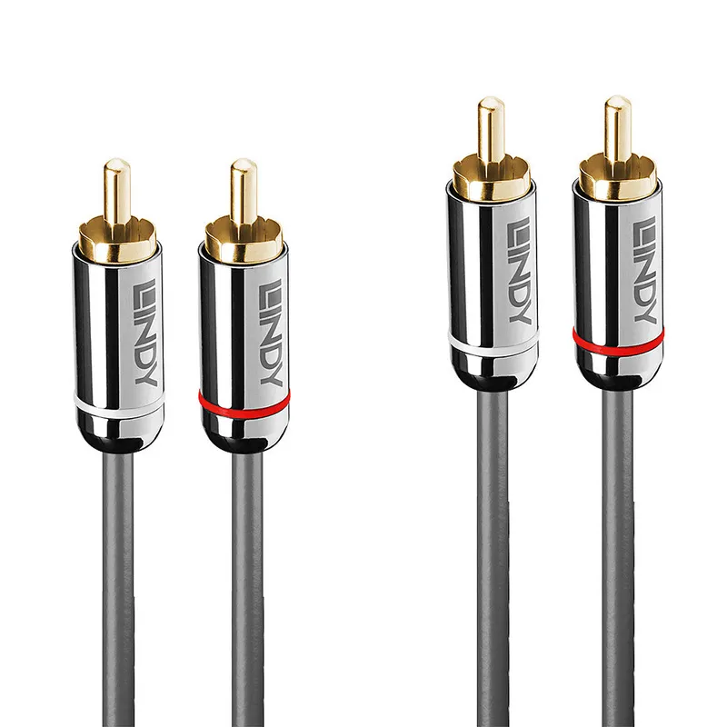 Lindy 10m Dual Phono Audio Cable. Cromo Line