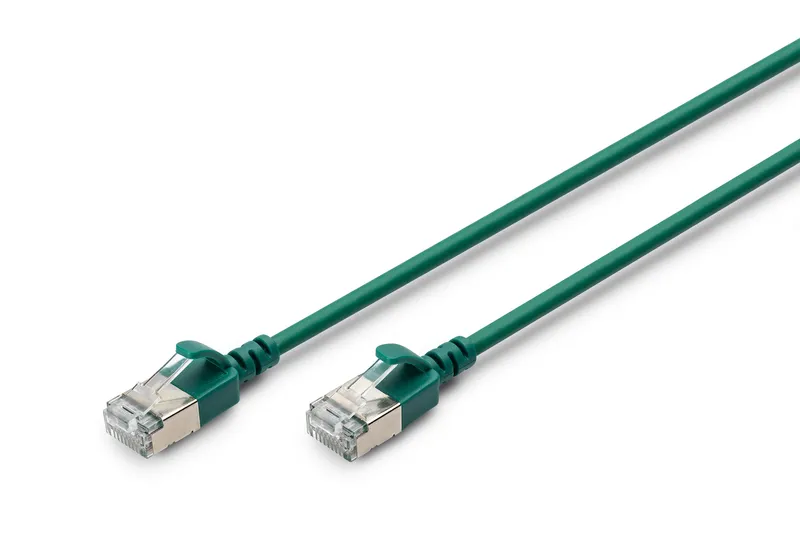 Digitus CAT 6A F-FTP Slim patch cord. 1m. green