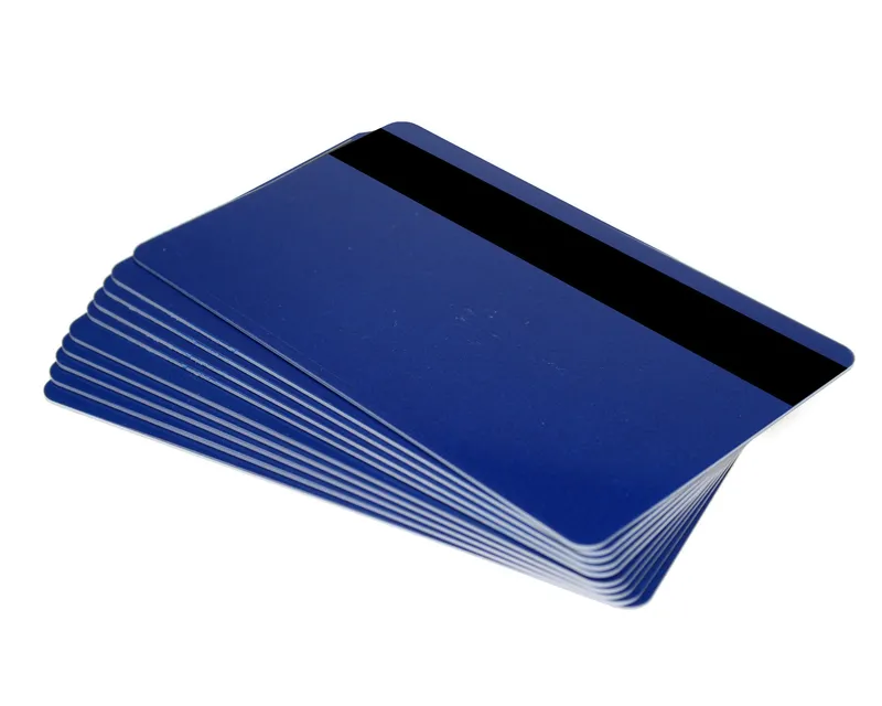Digital ID Royal Blue 760 Micron Plastic Cards With Hi-Co Magnetic Str