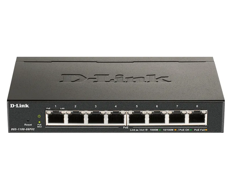 D-Link DGS-1100-08PV2/B network switch Managed L2/L3 Gigabit Ethernet