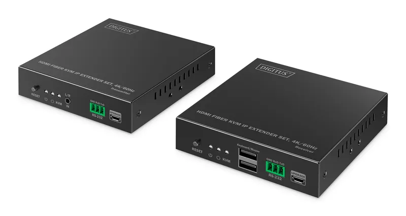 Digitus HDMI Fiber KVM IP Extender Set. 4K/60Hz