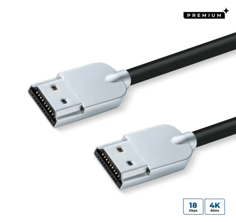 Microconnect HDMISUPERSLIM1M HDMI cable 1 m HDMI Type A (Standard) Bla