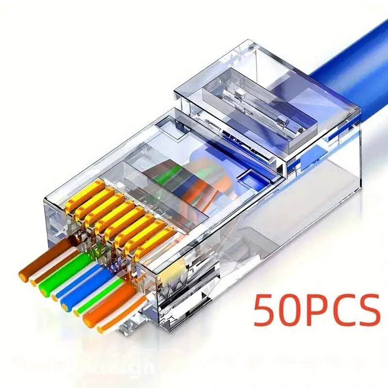 FDL CAT.6 CONNECTOR FOR UTP CABLE - PASSTHROUGH (50 PACK)