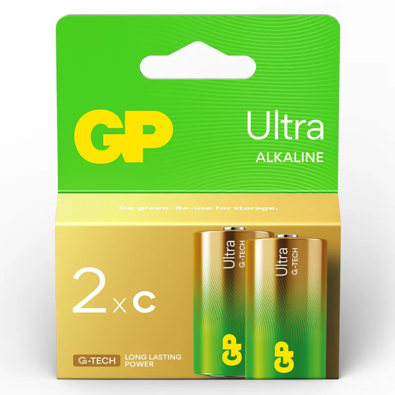GP Batteries GP Ultra Alkaline C Battery - Pack of 2