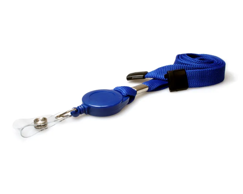 Digital ID 16mm Mid Blue Tubular Flexiweave Breakaway Lanyards with at