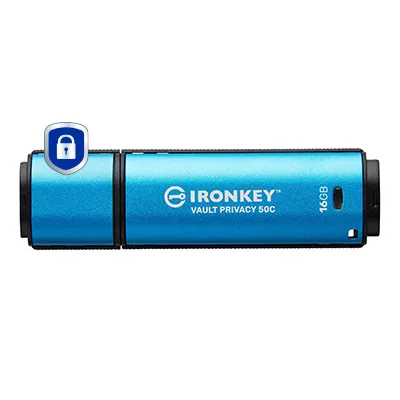 Kingston Technology IronKey 16GB USB-C Vault Privacy 50C AES-256 Encry