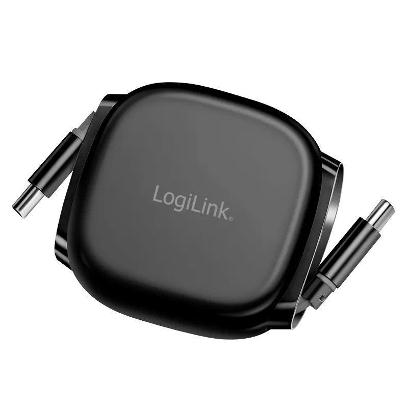 LogiLink USB 2.0 Type-C cable. C/M to C/M. retractable. 480 Mbps. 60W.