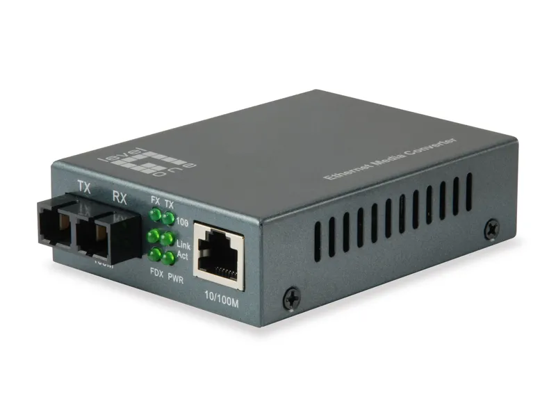 LevelOne RJ45 to SC Fast Ethernet Media Converter. Multi-Mode Fiber. 1