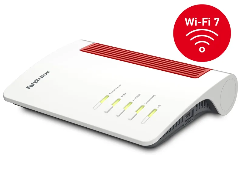 Box FRITZ! 4690 wireless router Dual-band (2.4 GHz / 5 GHz) Red. White