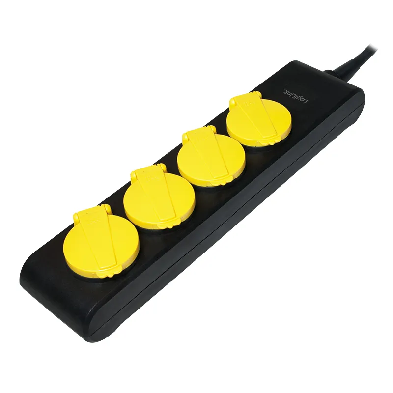 LogiLink LPS212 power extension 1.4 m 4 AC outlet(s) Black. Yellow