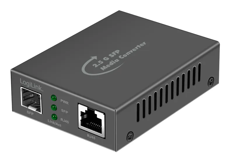 LogiLink NMC002 network media converter 2500 Mbit/s Black