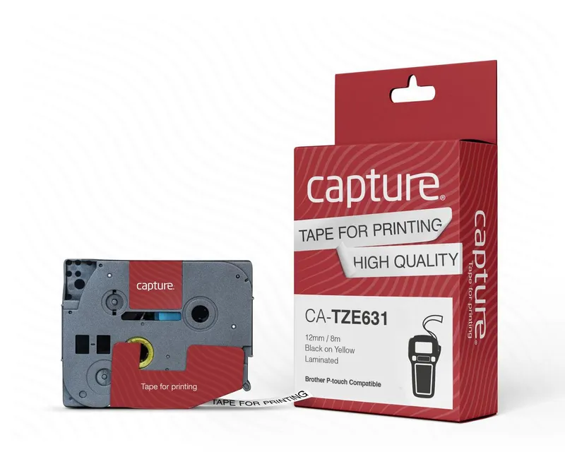 Capture CA-TZE631 label-making tape Black on yellow