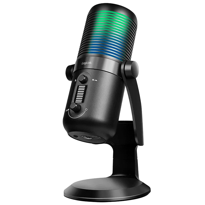 LogiLink Microphone. USB. Condenser microphone. RGB light. dual patter