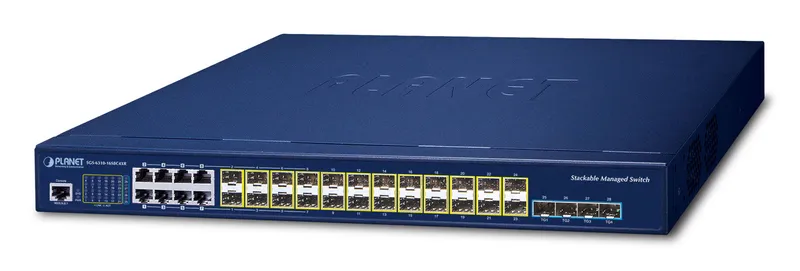 PLANET Layer 3 16-Port 100/1000X SFP Managed L3 10G Ethernet (100/1000
