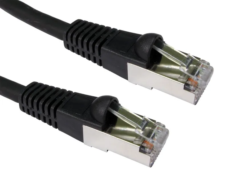 Cables Direct Cat6a 25m networking cable Black S/FTP (S-STP)