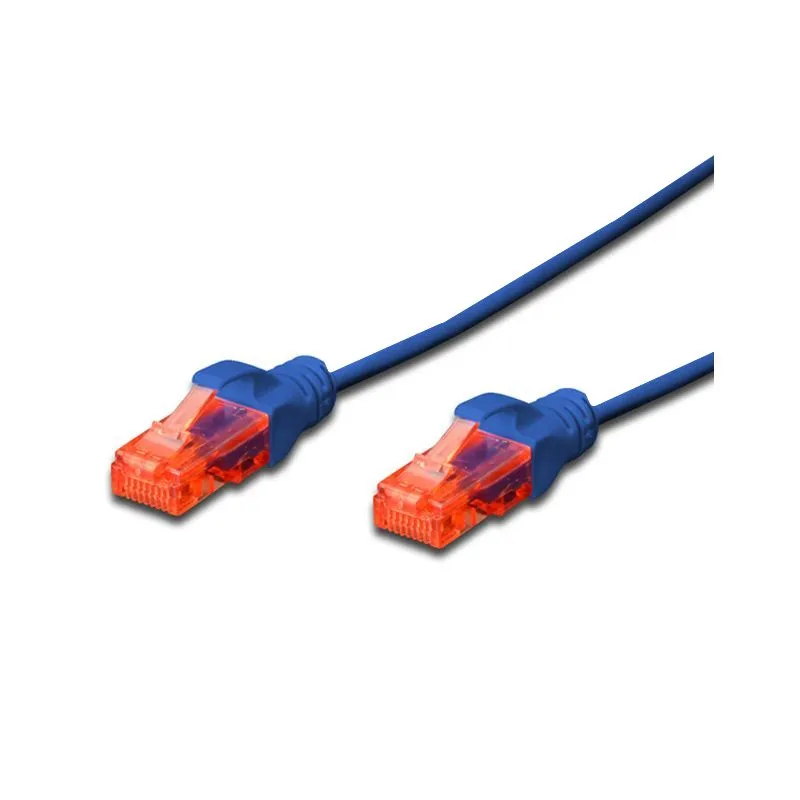 FDL SLIM 0.25M CAT.6 UTP LSZH PATCH CABLE - BLUE (SNAGPROOF)