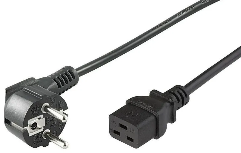 Microconnect PE07719005 power cable Black 0.5 m Power plug type E+F C1