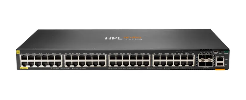 HPE Aruba Networking CX 6300F 48-port 1GbE Class 4 PoE and 4-port SFP5