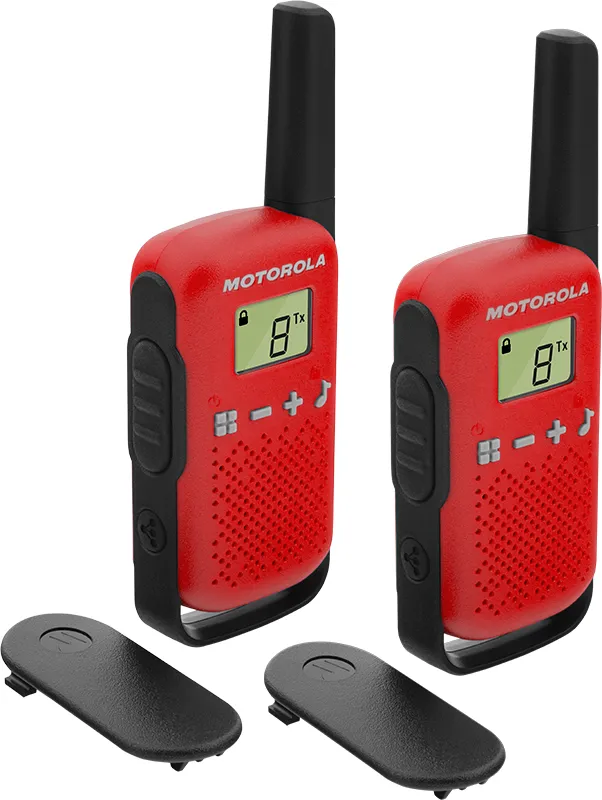 Motorola TALKABOUT T42 Ten Pack Two-Way Radios in Red