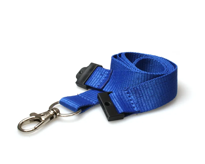 Digital ID 20mm Recycled Mid Blue Lanyards with Flat Breakaway and Met