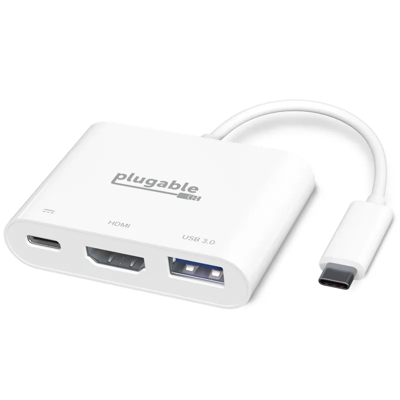 Plugable Technologies USB C to HDMI Multiport Adapter. Driverless 3-in