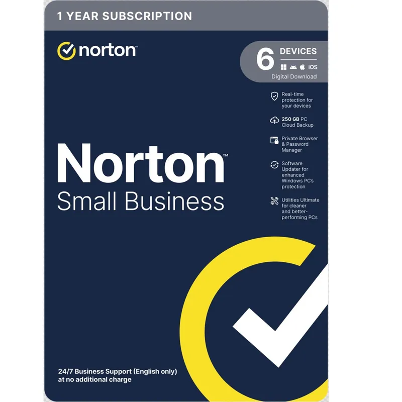Norton Small Business. Antivirus Software. 6 Devices. 1-year Subscript