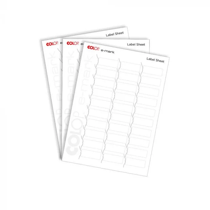 COLOP e-mark go Labels 48mm X 18mm, 30 Per Sheet, Pack of 10