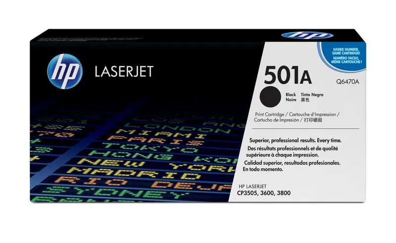 HP Q6470A/501A Toner cartridge black. 6K pages/5% for HP Color LaserJe
