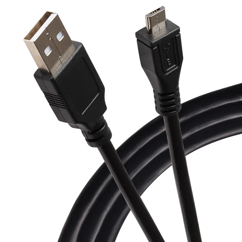 Praktica USB-A 2.0 to Micro USB-B Camera Charging Cable - Black - 0.75
